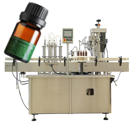 Gyógyszerészeti folyékony töltőgép palacktöltő kupakkal és címkéző géppel automatikus palacktöltő géppel